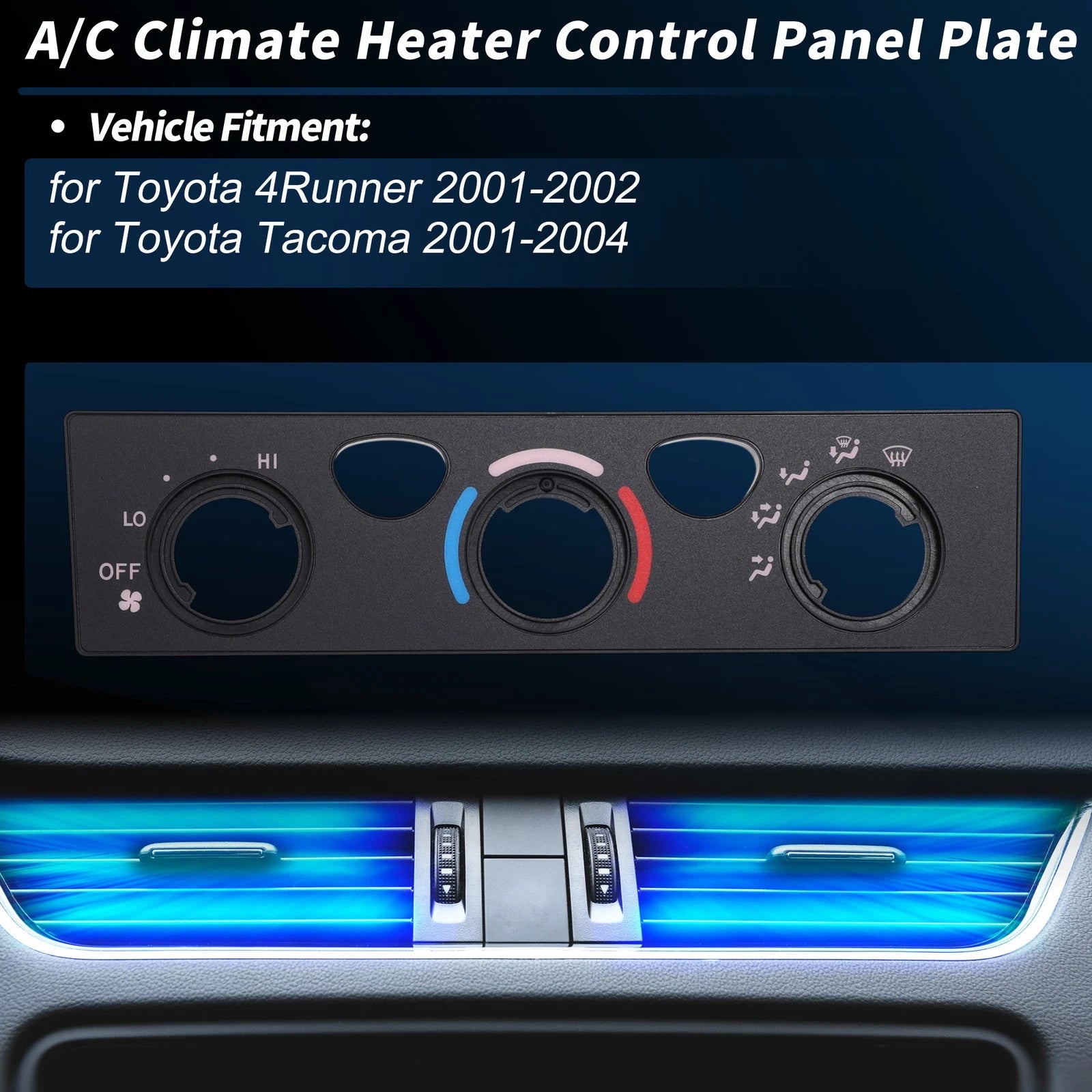 A/C Climate Heater Control Panel Plate for Toyota 4Runner (OE: 55519-35340)