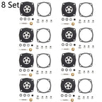 Set of 8 Carburetor Carb Kits for Tecumseh Lawn Mowers (630978, 630932)