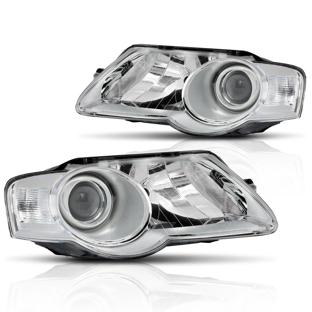 Projector Headlights for VW Passat (2006–2010) - Clear Corner Chrome