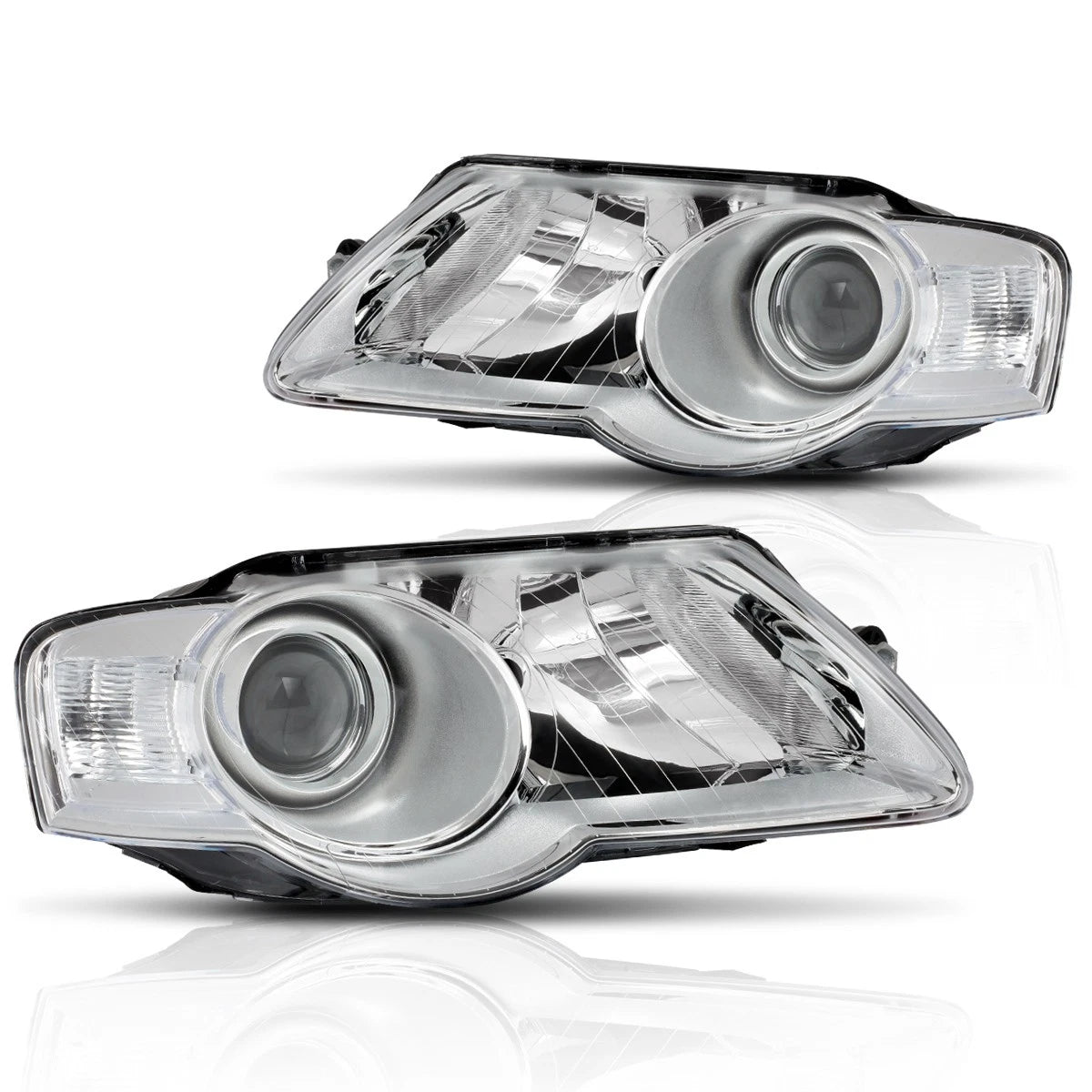 Projector Headlights for VW Passat (2006–2010) - Clear Corner Chrome