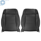 Pair of Seat Back Covers for Jeep Wrangler (2007–2012) Black Synthetic Leather