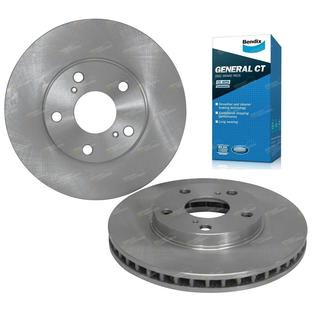 Front Disc Brake Rotors + GCT Pads for Toyota Camry (2002–2006)
