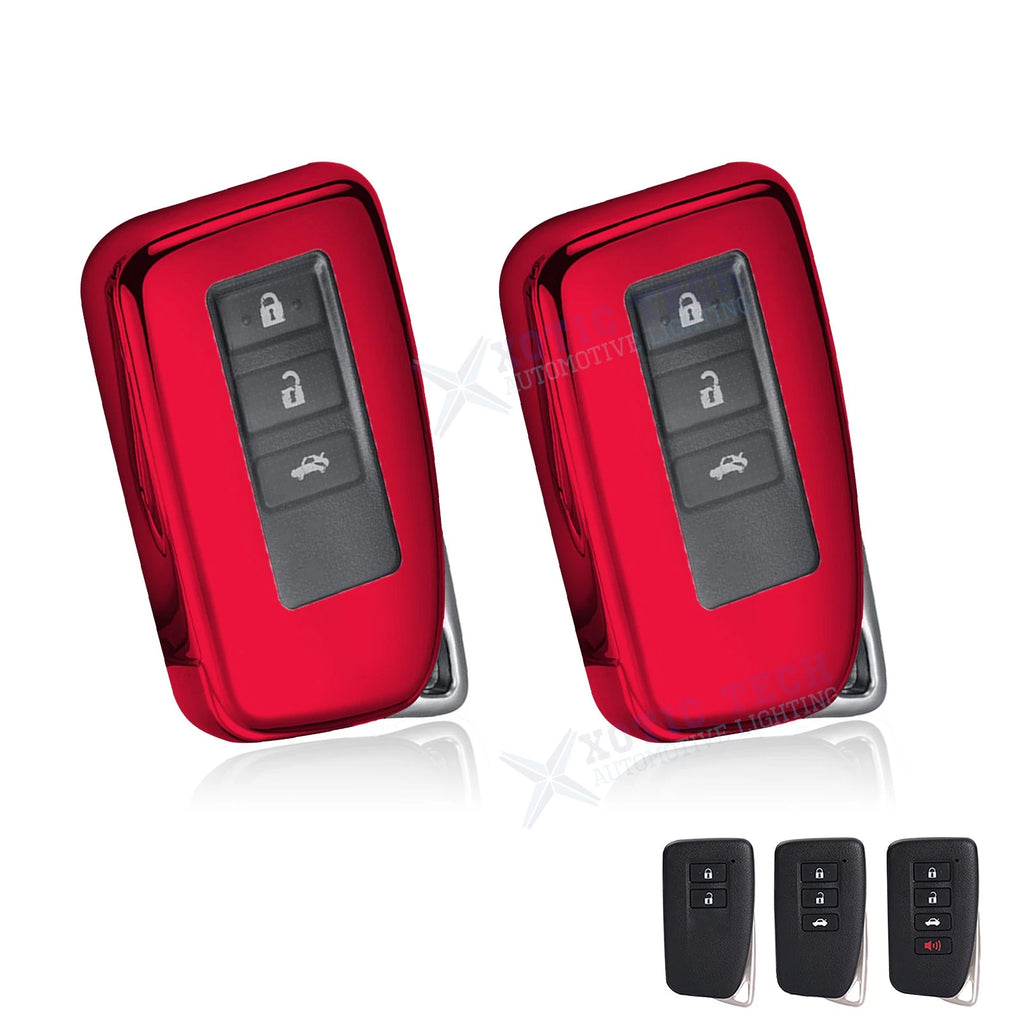 Red Glossy TPU Smart Key Cover Case for Lexus IS GS LS ES NX (—)
