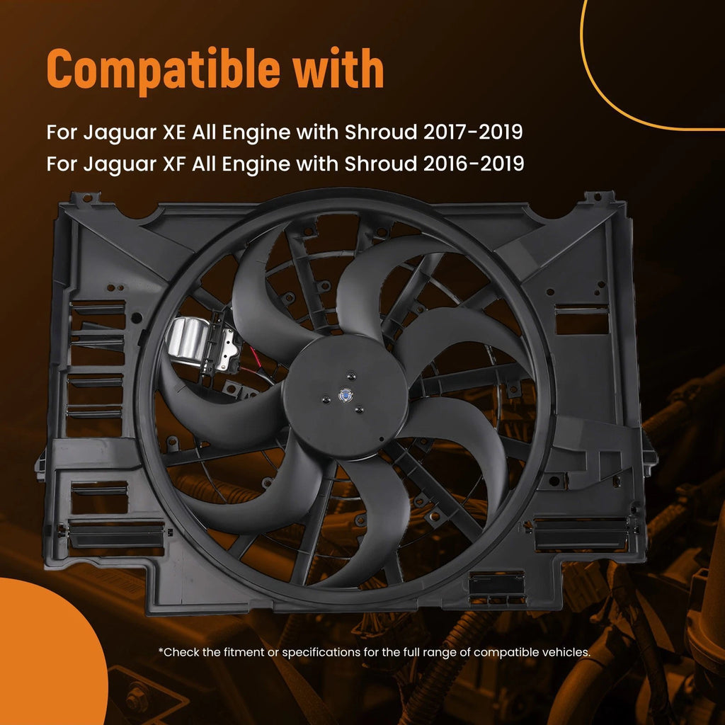 Radiator Cooling Fan Assembly for Jaguar XE XF (2016–2019)