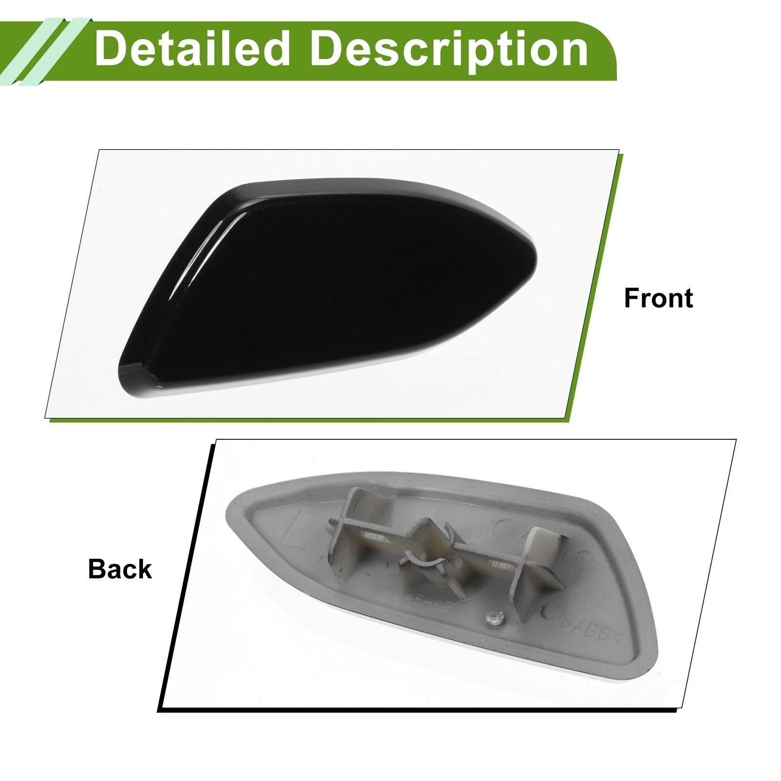 Front Left Washer Nozzle Cover Cap for Toyota Rav4 (2010–2012) 8504542110 Black