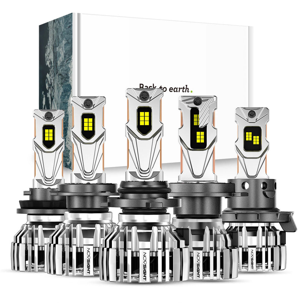2X LED Headlight Bulbs H4 H7 H13 9005 9006 for High/Low Beam
