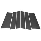 6 Pcs Door Pillar Window Trim for Honda Odyssey (2011–2017) Carbon Fiber