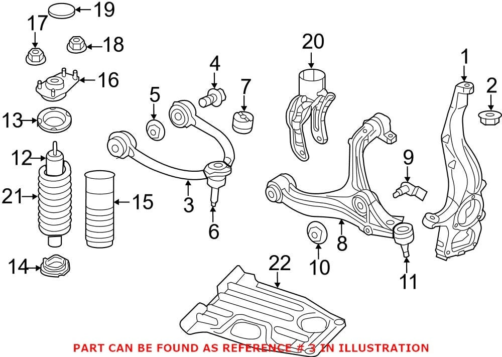 Front Passenger Right Upper Suspension Control Arm for Dodge Durango