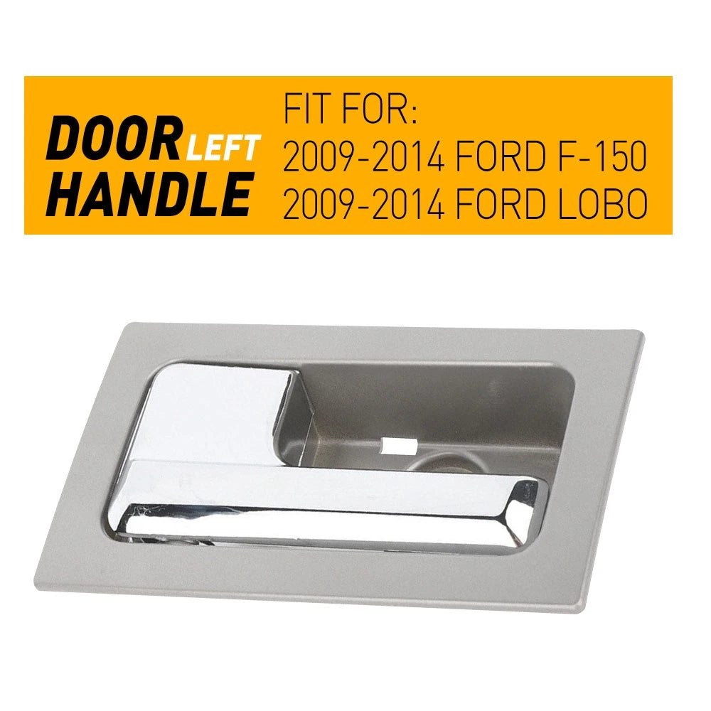 Interior Door Handle for Ford Lobo (2009–2014) - Left Side, Silver