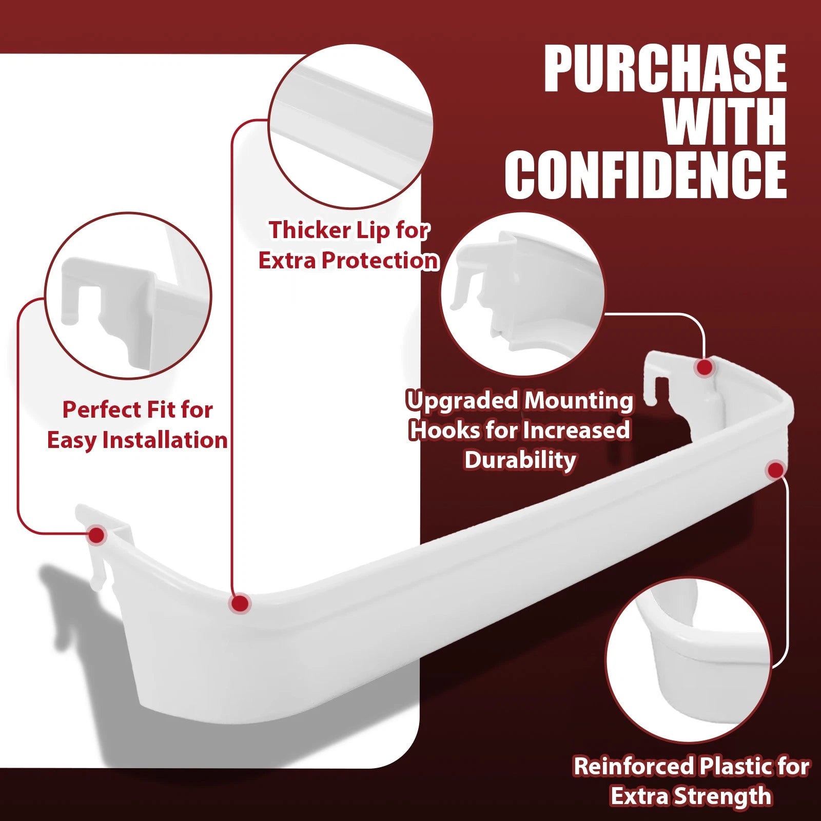 Door Bin Shelf for Frigidaire Kenmore Refrigerator (240338001)