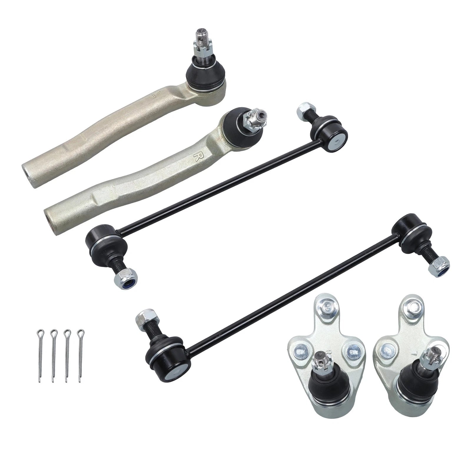 Set of 6 Outer Tie Rods for Toyota Venza (2009-2016)