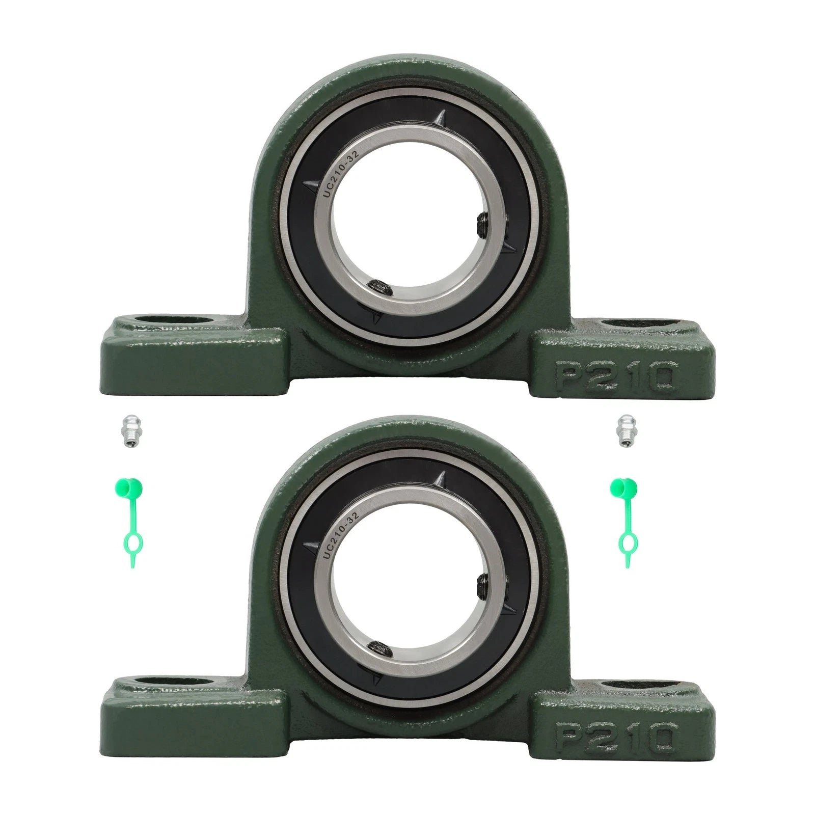 2 Pack Pillow Block Mounted Ball Bearing for UCP210-32 (Self Aligning)