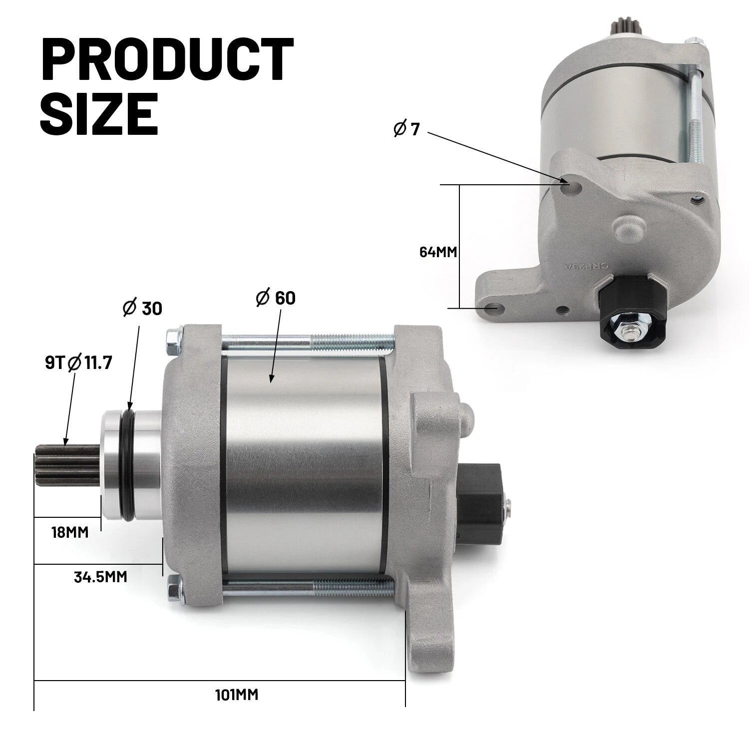 Starter Motor for Honda CRF450R CRF450RX (2017–2023) 31200-MKE-A71