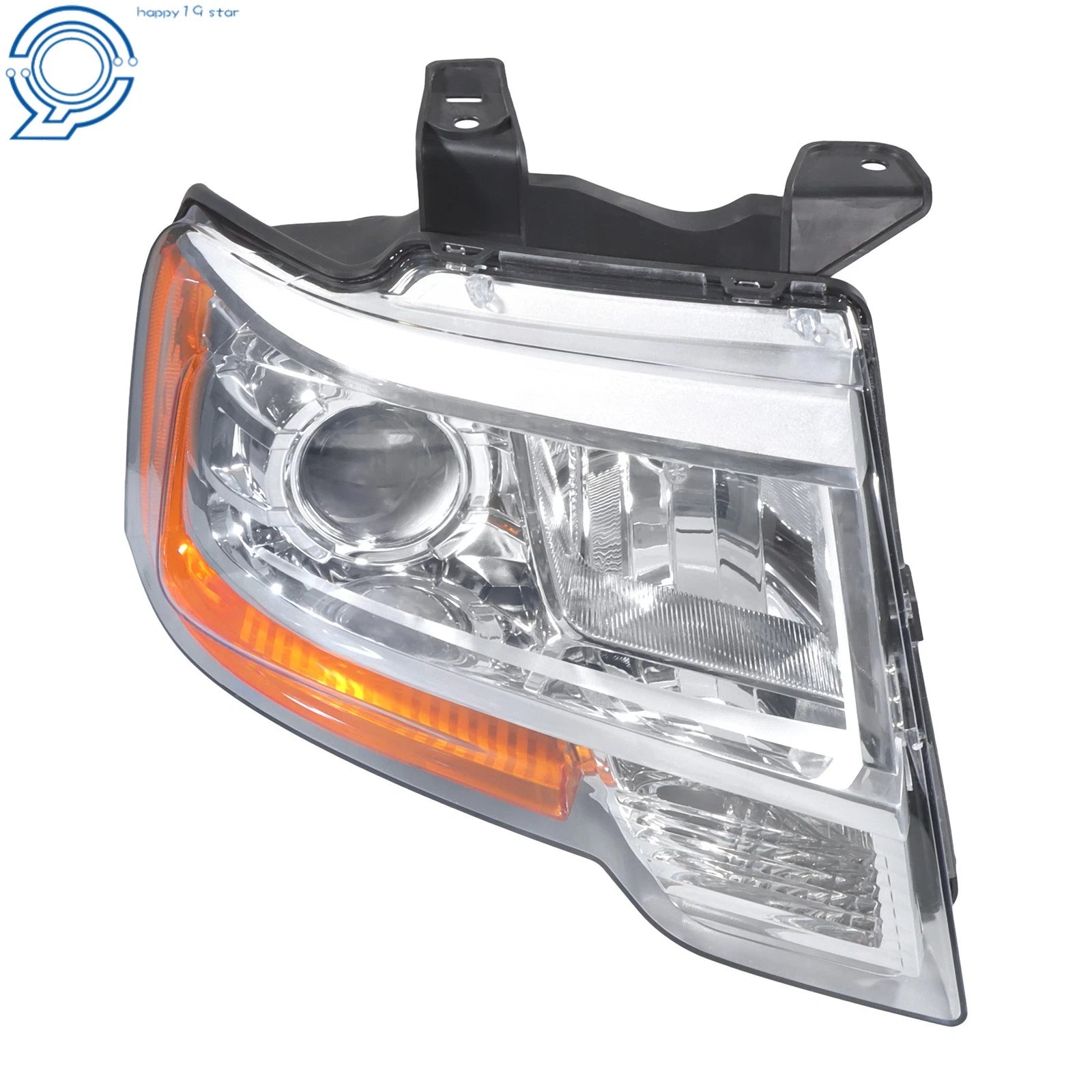 Set of 2 Halogen Projector Headlights for Ford Expedition (2015–2017) Chrome
