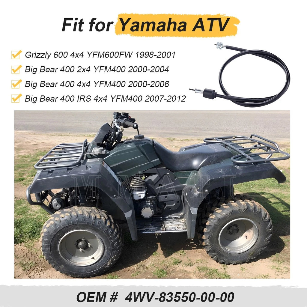 Speedometer Cable Assy 4WV-83550-00-00 for Yamaha Big Bear 400 Grizzly 600 (1998–2001)