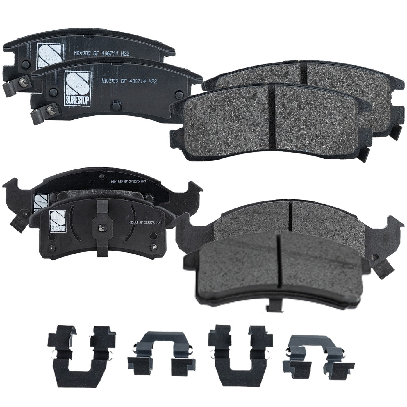 Set of 4 Brake Pads for Oldsmobile Riviera, Aurora (1995–1996)