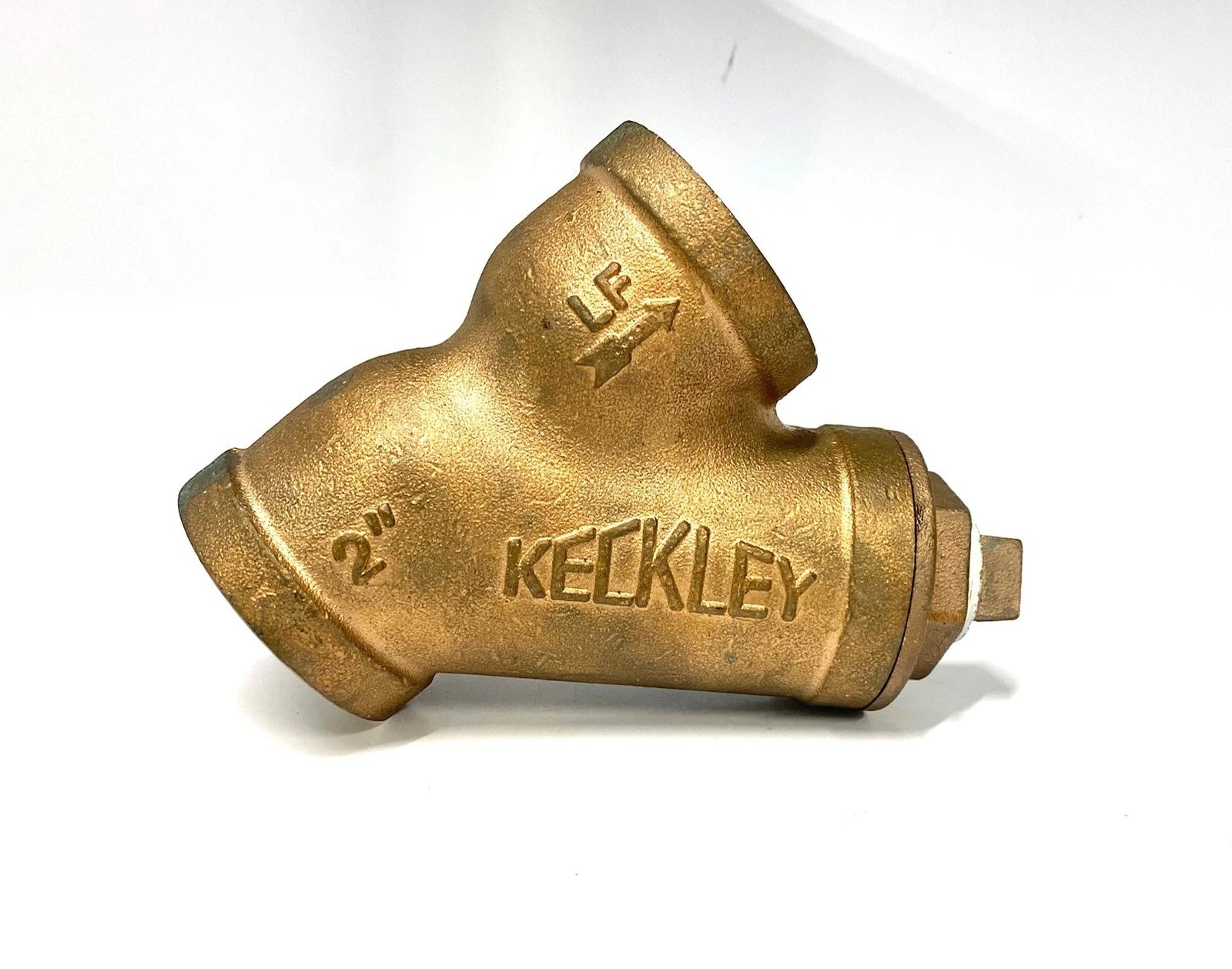 Keckley Style F7 "Y" Strainer for 2" Pipe (Cast Bronze, Stainless Steel Screen)