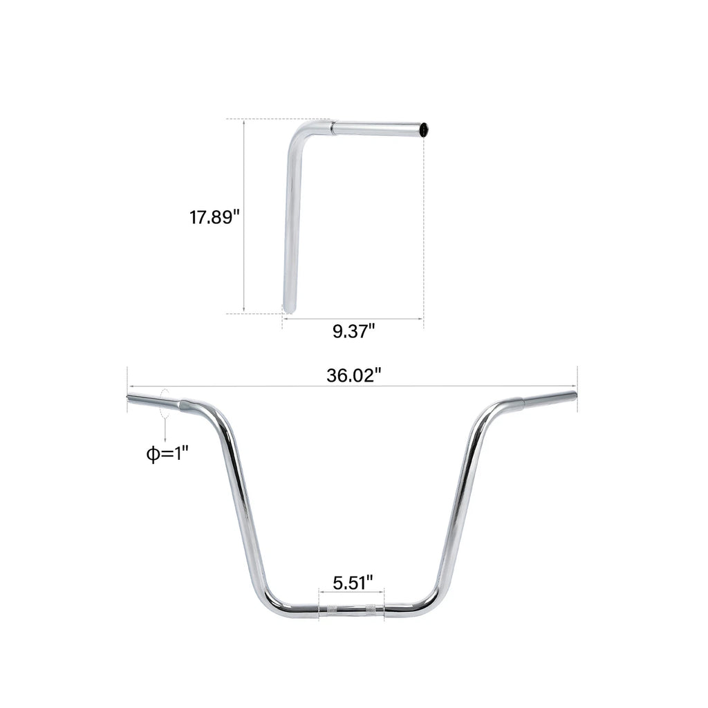 18" Rise Ape Hanger Handlebar for Harley FLST FXST Sportster