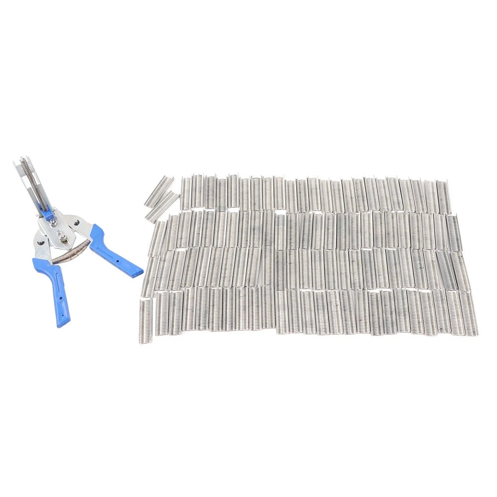 Fencing Gun Hog Ring Plier Fastener Stapler with 3000 Clips for Various Models