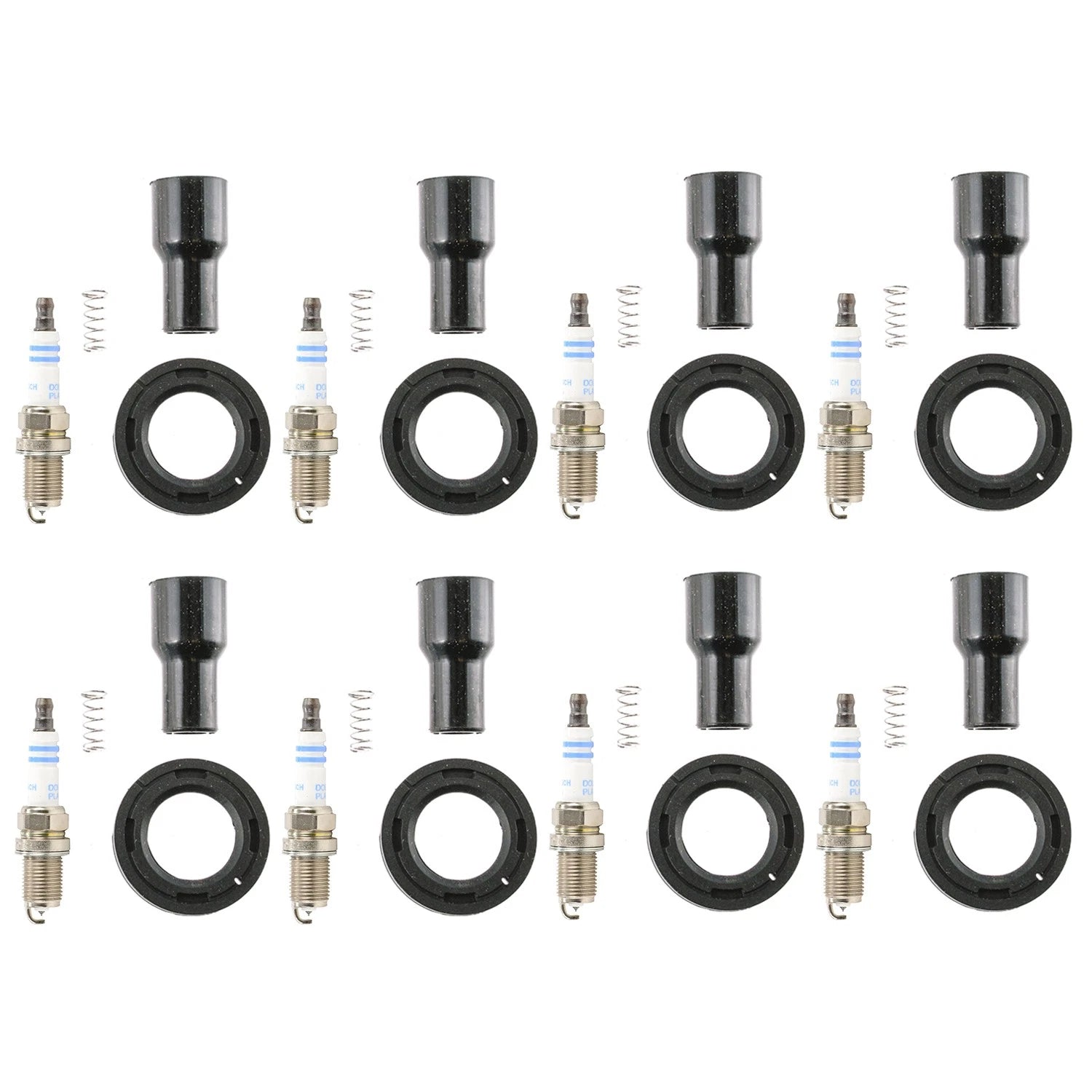 Set of 8 Double Platinum Spark Plugs & Ignition Coil Boot Kit for GS430 (2001–2005)