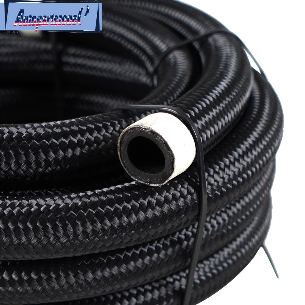 10AN Braided Gas/Oil/Fuel Hose Line 12FT + Hose End Fitting Separator Kit