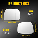 Set of 2 Heated Mirror Glass with Backing Plate for Volvo XC60 (2010–2017)