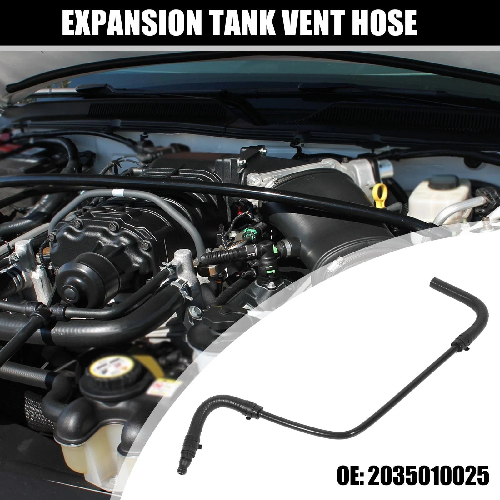 Engine Coolant Expansion Tank Breather Pipe 2035010025 for Mercedes-Benz C230 (2003–2007)