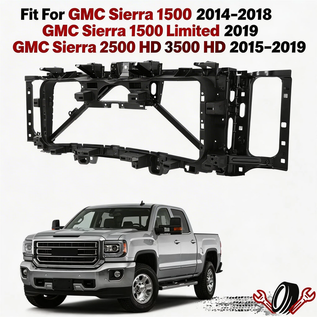 Header Panel Radiator Support Assembly for GMC Sierra 1500 2500 HD (2014–2019)