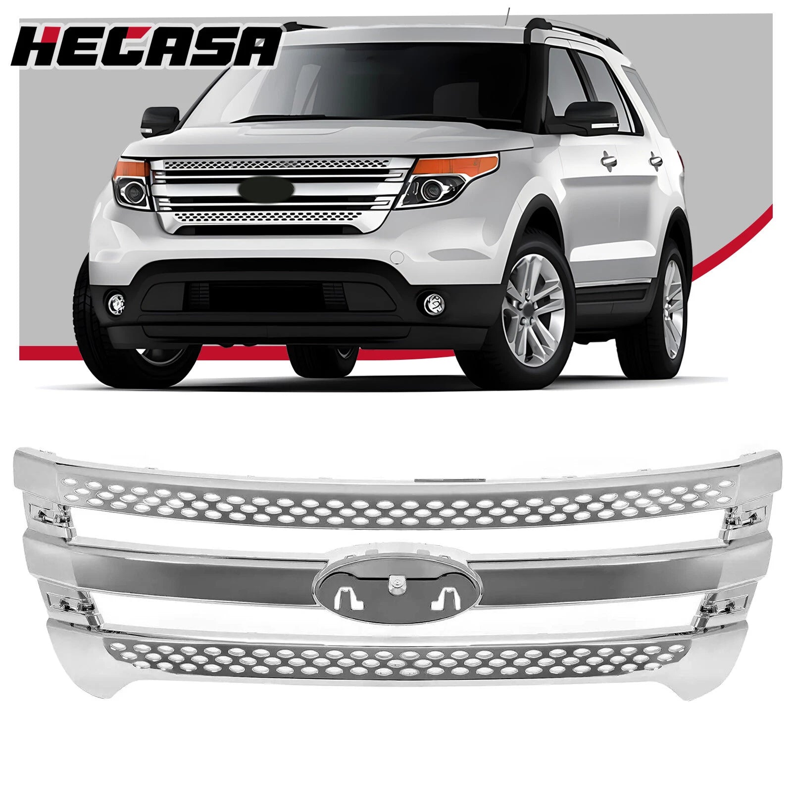 Chrome Grille Assembly for Ford Explorer (2011–2015)