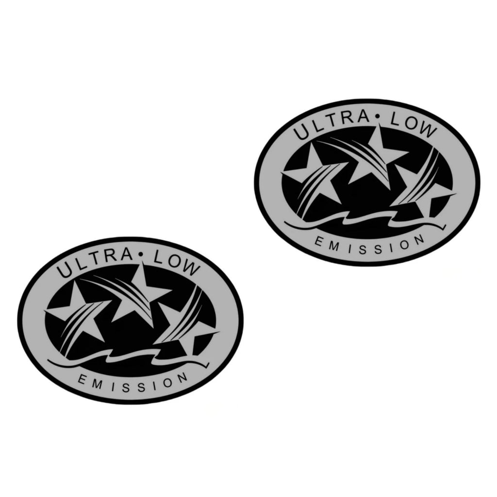 2X Outboard Graphic Sticker for Mercury (CA DOT, Silver)