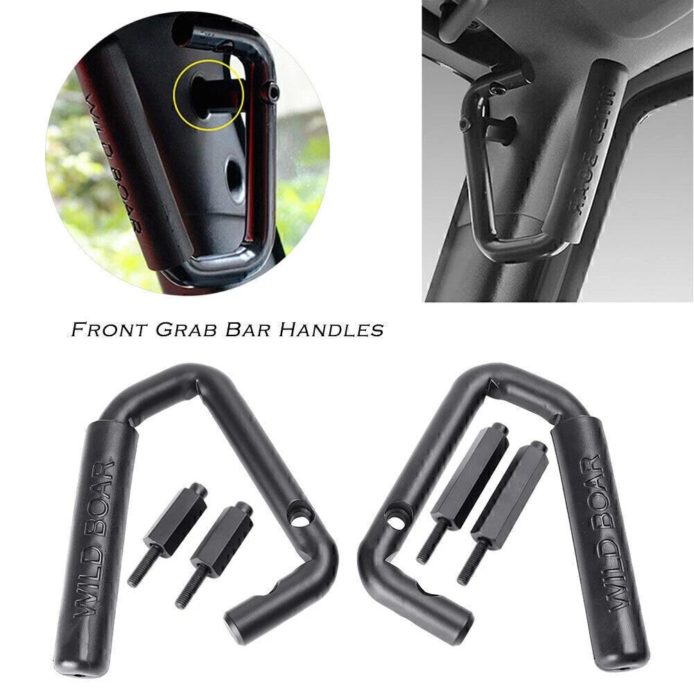 Front Grab Handles for Jeep Wrangler JK/JKU (2007–2017) Black Textured
