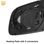 Pair White Heated Mirror Glass for Honda CR-V (2017–2023)