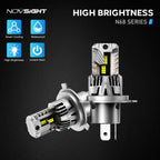 2X H4 LED Headlight Bulbs for NOVSIGHT (15000LM, 6500K)