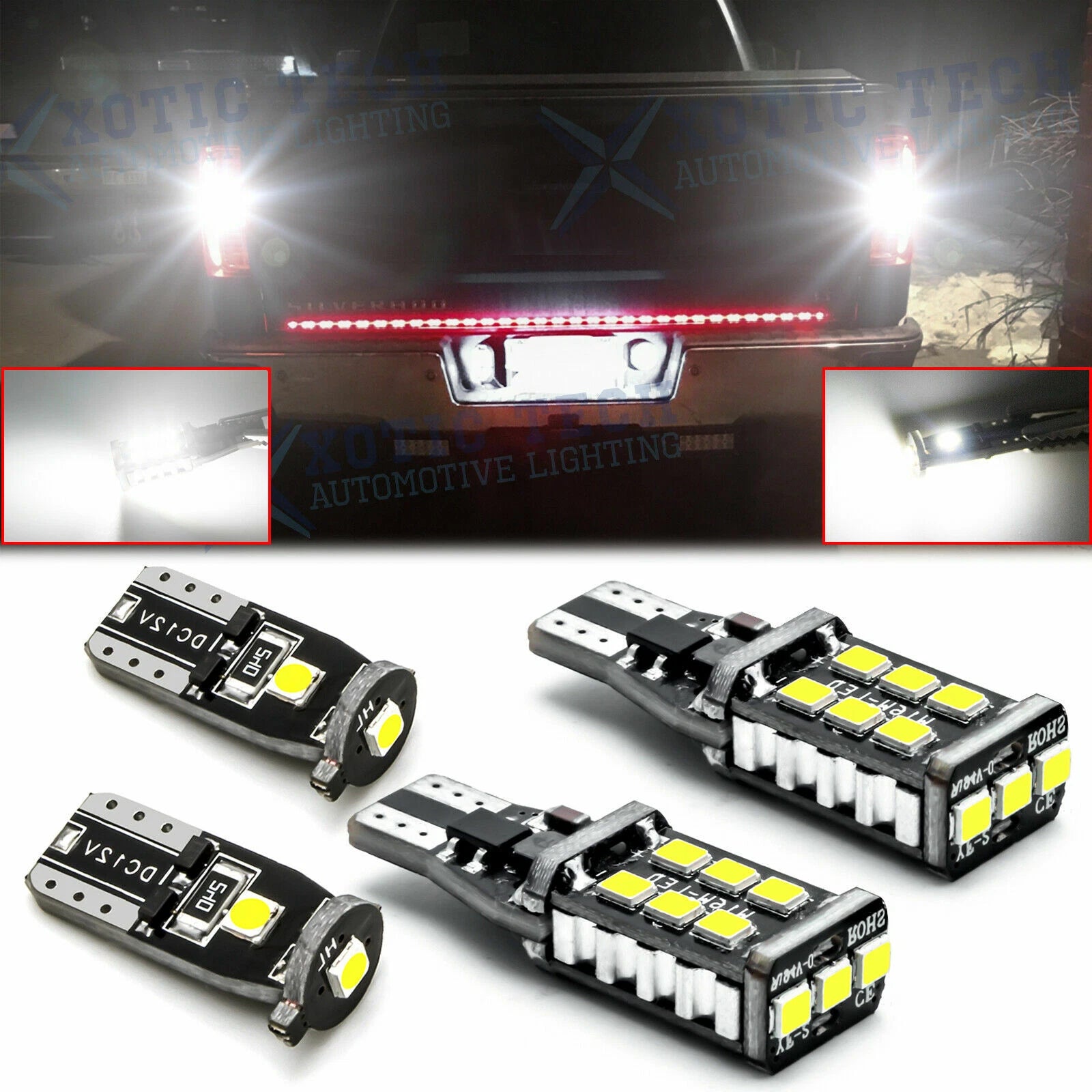 LED Reverse Backup and License Plate Light Kit for Chevy Silverado 1500 (2014–2020)