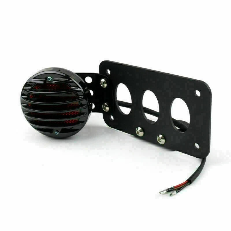 Round Rear Tail Brake License Plate Taillight for Bobber AV