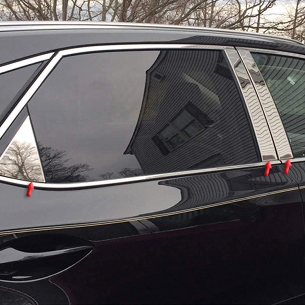 8pc Stainless Pillar Post Trim Luxury FX with Triangle Design for Lexus RX350 (2016–2022)