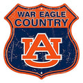 12" Road Sign Style Metal Sign for Auburn War Eagle Country