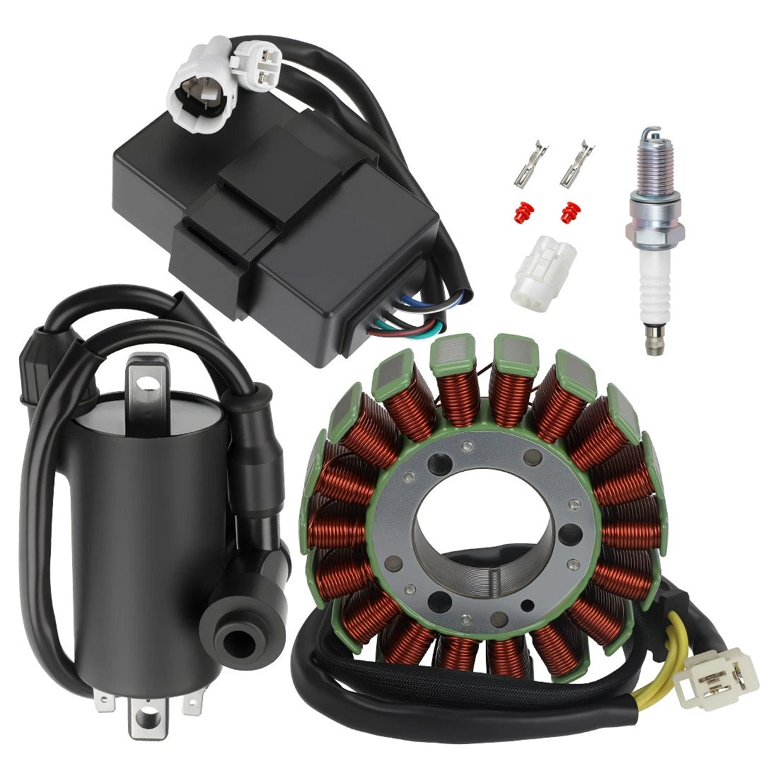 Generator Stator & Ignition Coil w/ CDI for Kawasaki Bayou 300 (1988–2004)