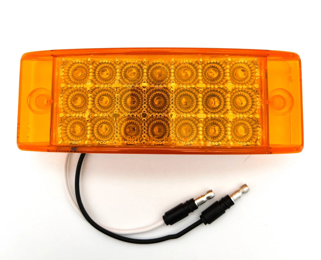 Rectangle Side Marker Clearance Light Replacement for Semi Truck Trailer RV Amber (2") (2000–2025)