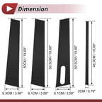 7 Pcs Door Pillar Window Trim for Ford Explorer (2002–2010) Black