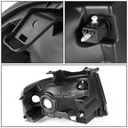 Pair of Black Housing Amber Side Headlights for Ford Expedition (2007–2014)