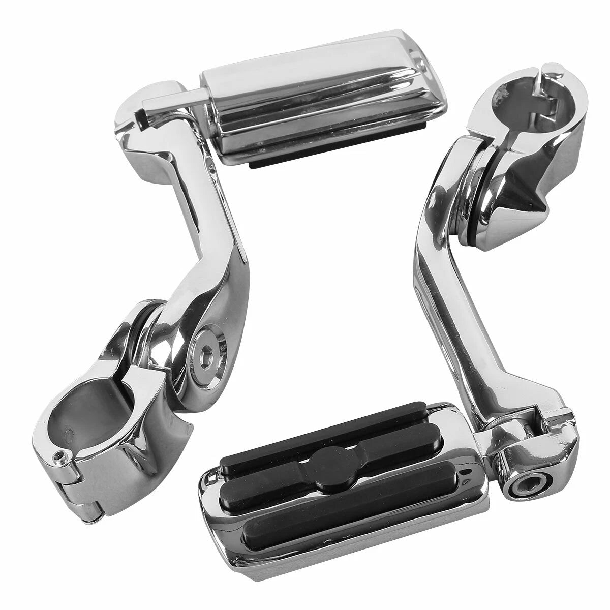 Mustache Engine Guard Crash Bar Footpegs for Harley Softail Fatboy (2000–2017)