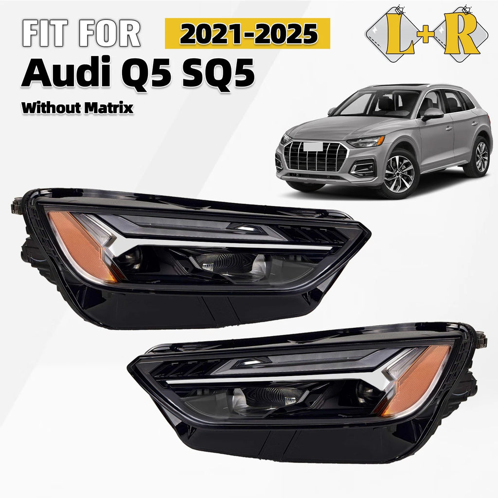 Set of 2 LED Headlights for Audi Q5 SQ5 (2021–2025)