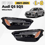 Set of 2 LED Headlights for Audi Q5 SQ5 (2021–2025)