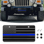 3D American Front Flag License Plate Vanity Gift for Patriotic Embossed
