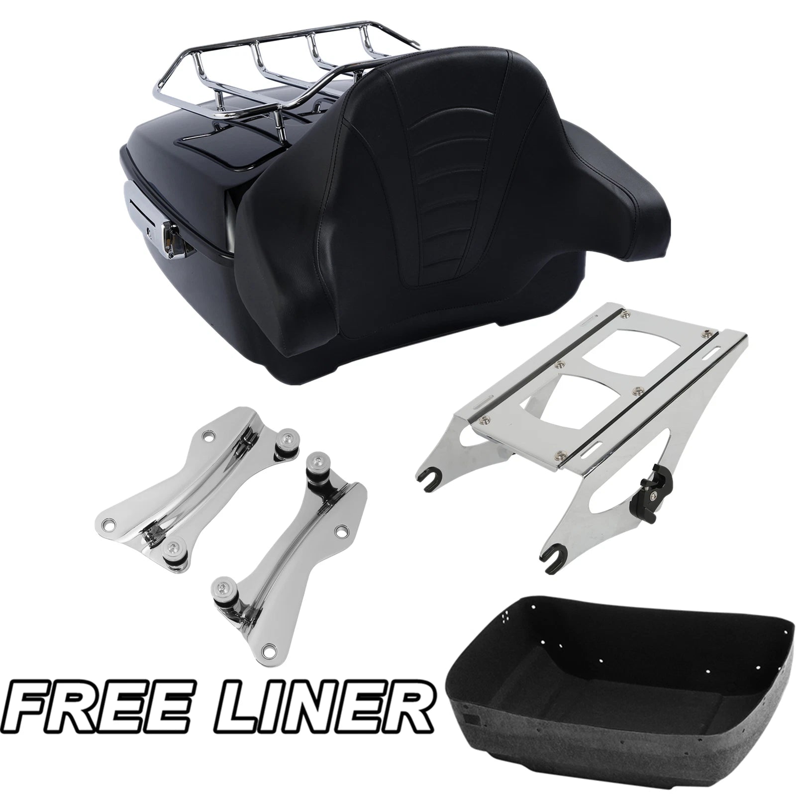 Trunk Backrest Rack Mount Docking Kit for Harley Street Glide (2014–2025)