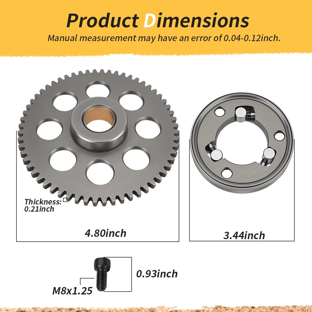 Starter Clutch One Way Bearing Gear & Flywheel Puller Kit for Kawasaki Bayou 220 (1990–2004)