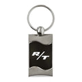 Name on Black Rectangular Wave Keychain - Officially Licensed for Dodge R/T