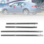 Set of 4 Window Weatherstrip Seals for Acura TSX (2009–2014) Chrome