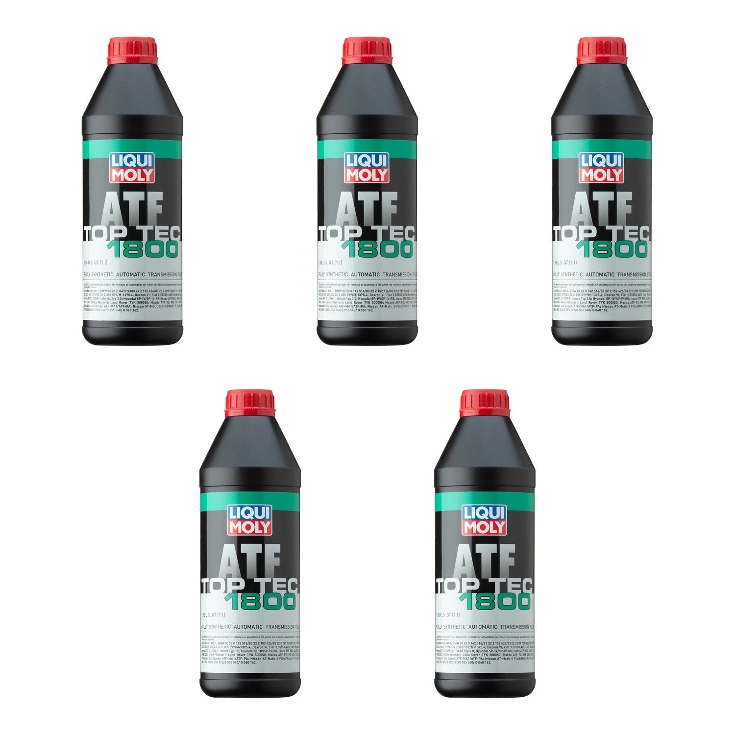 Set of 5 Liqui Moly ATF 1800 Automatic Transmission Fluid for